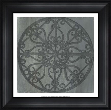 Framed Decorative Elegance V Print