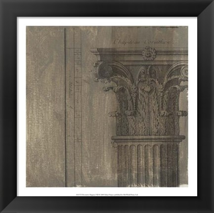 Framed Decorative Elegance VIII Print