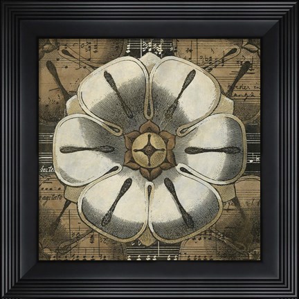 Framed Rosette Detail I Print
