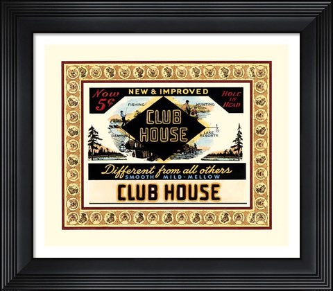 Framed Clubhouse Cigars Print