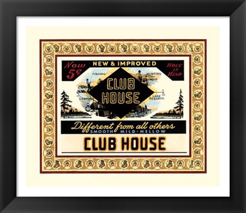 Framed Clubhouse Cigars Print