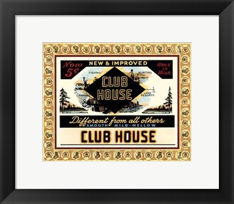 Framed Clubhouse Cigars Print