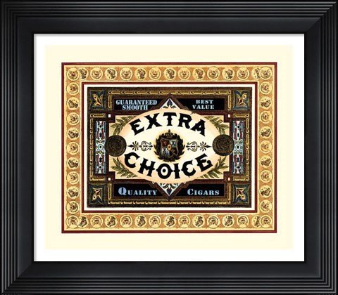 Framed Extra Choice Cigars Print