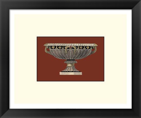 Framed Small Antique Vase II Print