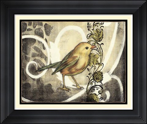 Framed Bird Song I Print