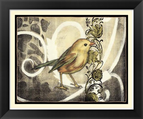 Framed Bird Song I Print