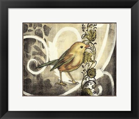 Framed Bird Song I Print