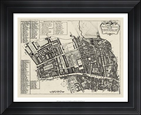 Framed Quays of London I Print