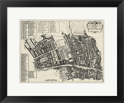 Framed Quays of London I Print