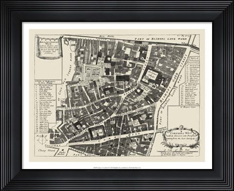 Framed Quays of London II Print