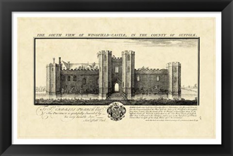 Framed Vintage Wingfield Castle Print