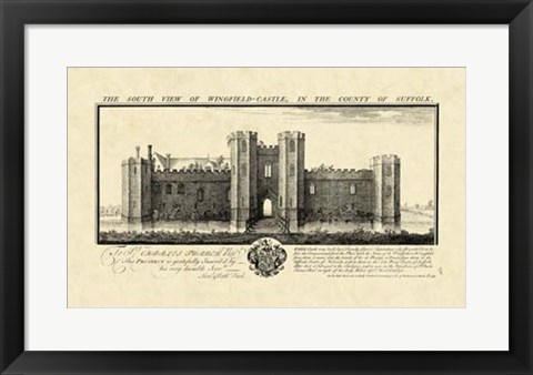 Framed Vintage Wingfield Castle Print