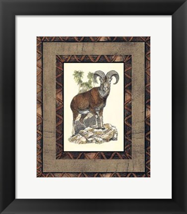 Framed Rustic Big Horn Print