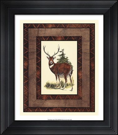 Framed Rustic Deer Print