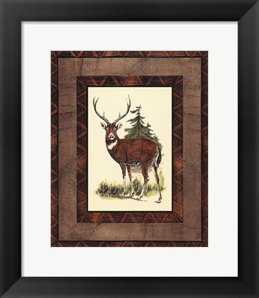 Framed Rustic Deer Print