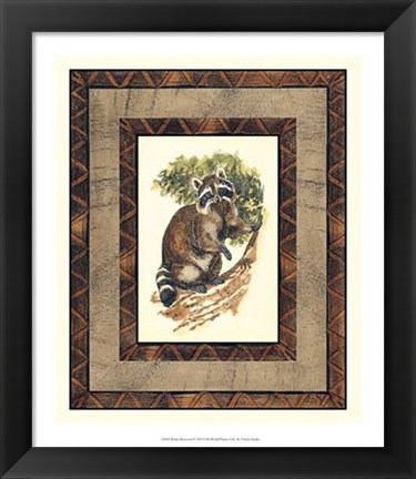 Framed Rustic Raccoon Print