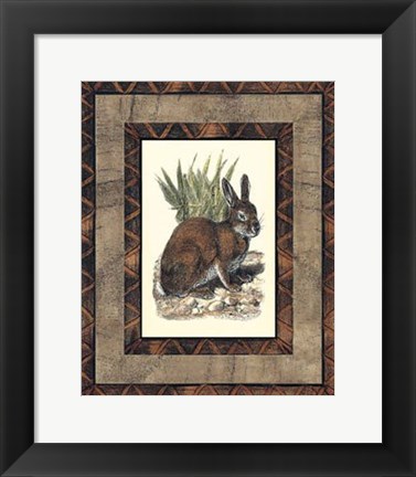 Framed Rustic Rabbit Print