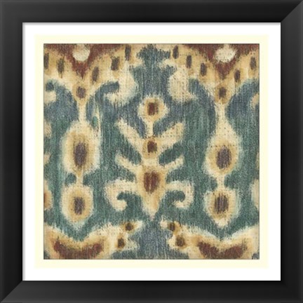 Framed Ikat Motif I Print