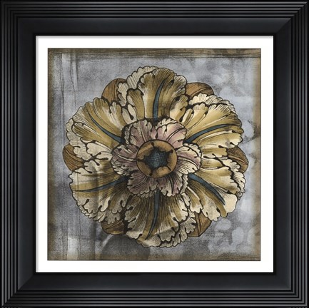 Framed Rosette &amp; Damask IV Print