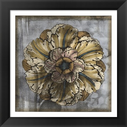 Framed Rosette &amp; Damask IV Print