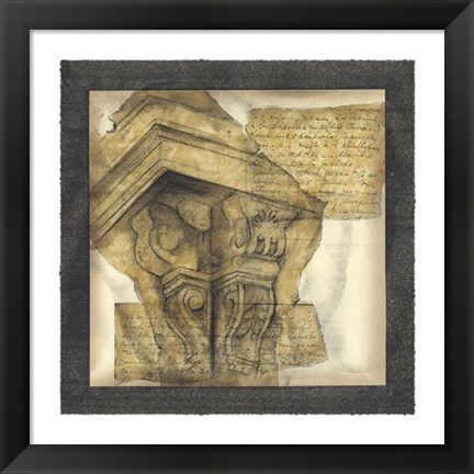 Framed Antique Capitals I Print