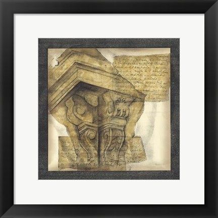 Framed Antique Capitals I Print