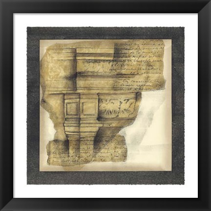 Framed Antique Capitals III Print