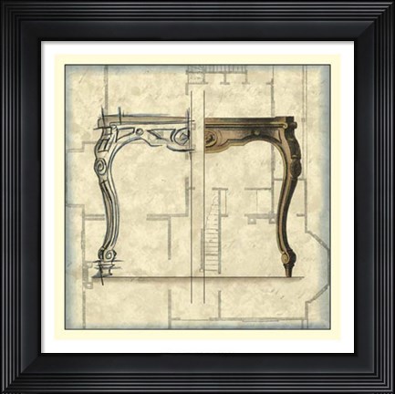 Framed Furniture Sketch II Print