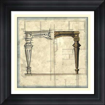 Framed Furniture Sketch III Print