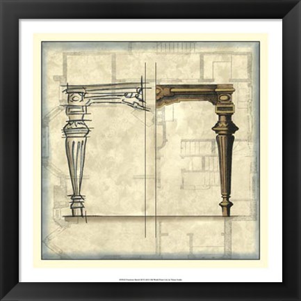 Framed Furniture Sketch III Print