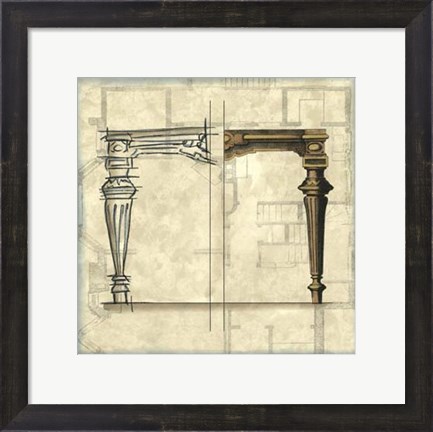 Framed Furniture Sketch III Print