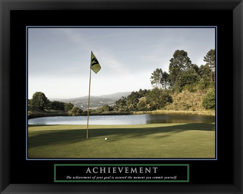 Framed Achievement-Golf Commit Yourself Print