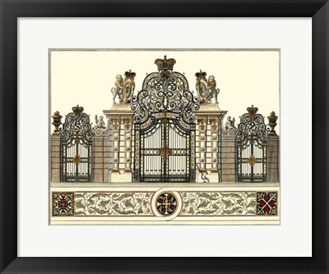 Framed Grand Garden Gate I Print