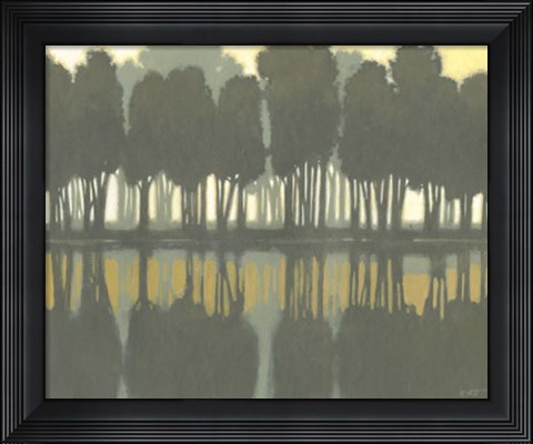 Framed Lake at Dawn II Print