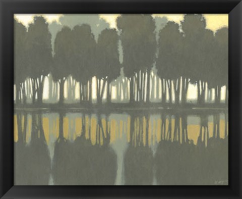 Framed Lake at Dawn II Print