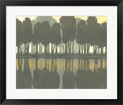 Framed Lake at Dawn II Print