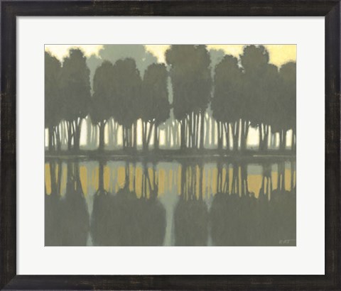 Framed Lake at Dawn II Print