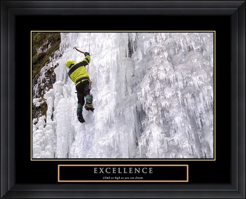 Framed Excellence-Snow Climber Print