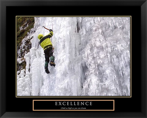 Framed Excellence-Snow Climber Print