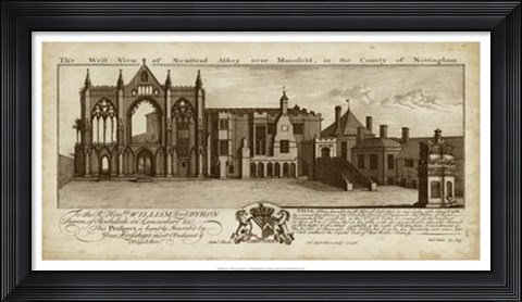Framed View of Newstead Abbey Print
