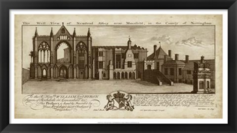 Framed View of Newstead Abbey Print