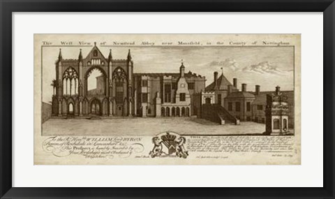 Framed View of Newstead Abbey Print