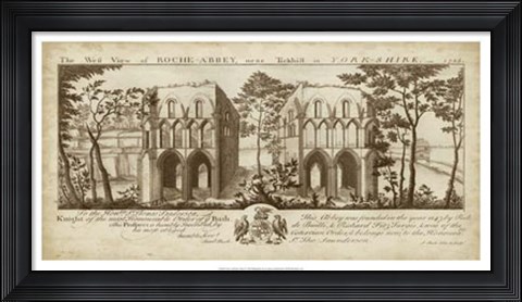 Framed View of Roche-Abbey Print