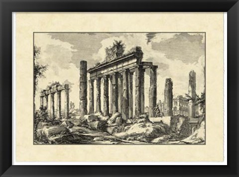 Framed Vintage Roman Ruins I Print