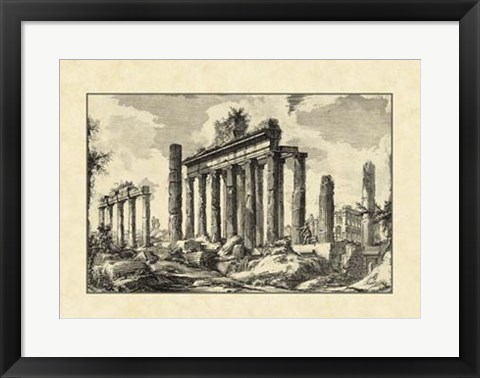 Framed Vintage Roman Ruins I Print