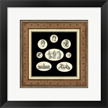 Framed Classic Cameos I Print