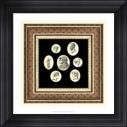 Framed Classic Cameos II Print