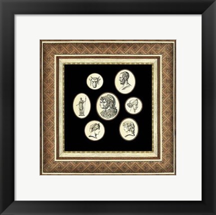 Framed Classic Cameos II Print