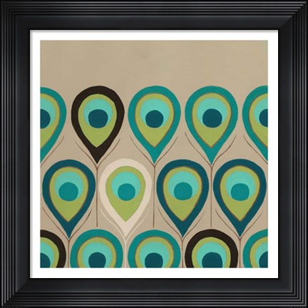 Framed Peacock Regalia III Print