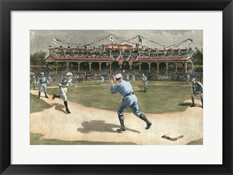 Framed National League Game 1886 Print